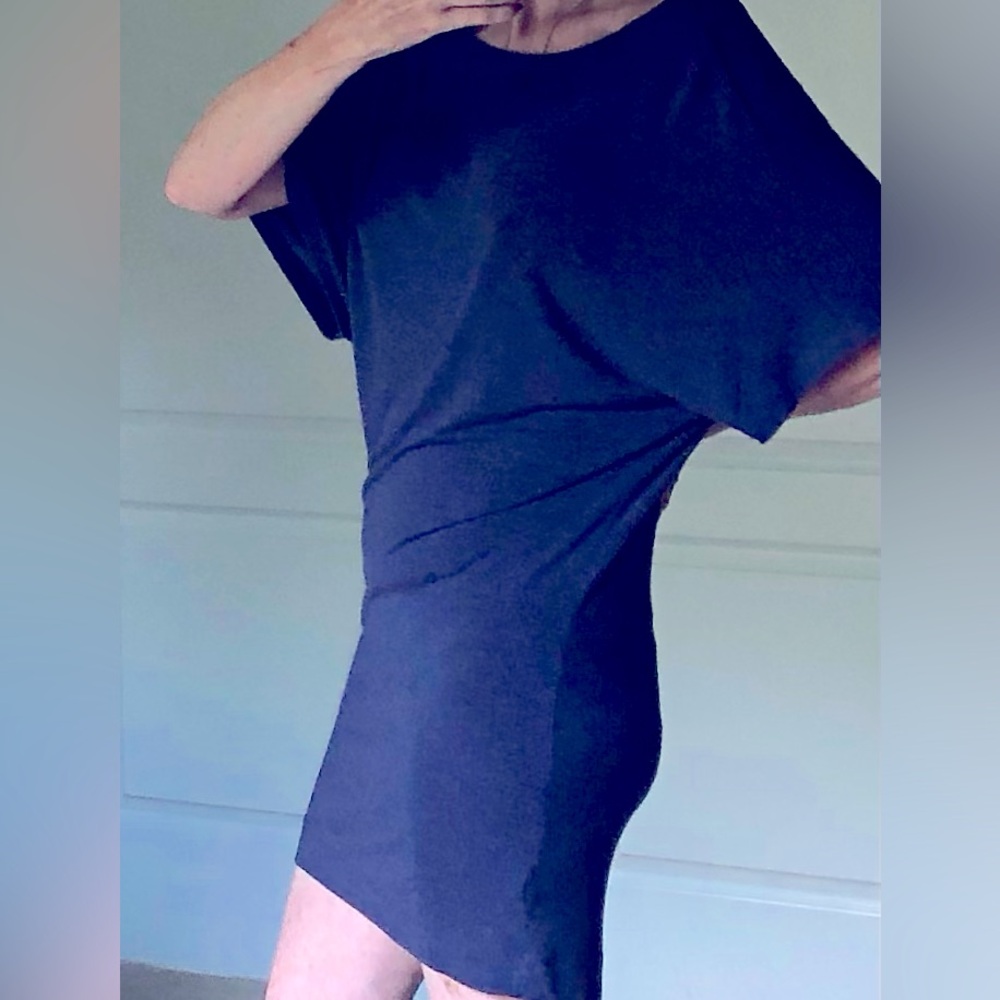 Tart scoop neck Amethyst purple Light weight jersey Knit swim coverup Tunic Top